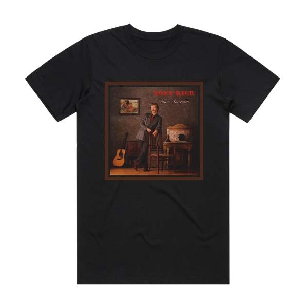 Tony Rice Native American Album Cover T-Shirt Black