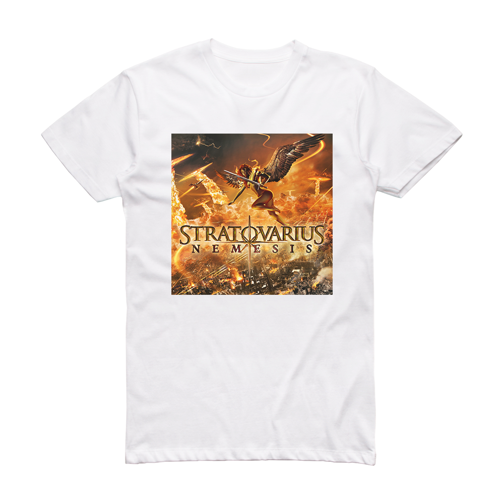 Stratovarius Nemesis Album Cover T Shirt White Album Cover T Shirts