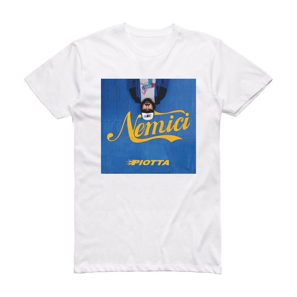 Piotta Nemici Album Cover T-Shirt White