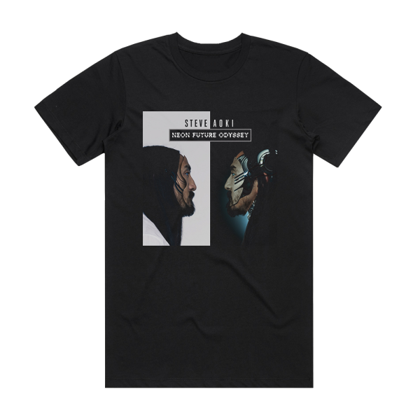 Steve Aoki Neon Future Odyssey Album Cover T-Shirt Black