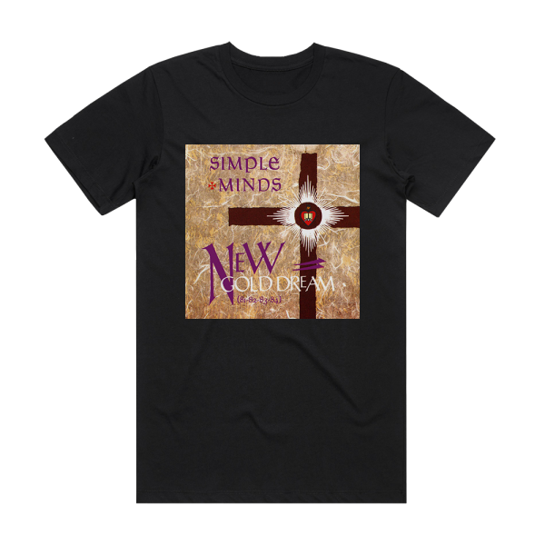 Simple Minds New Gold Dream 81 82 83 84 2 Album Cover T-Shirt Black