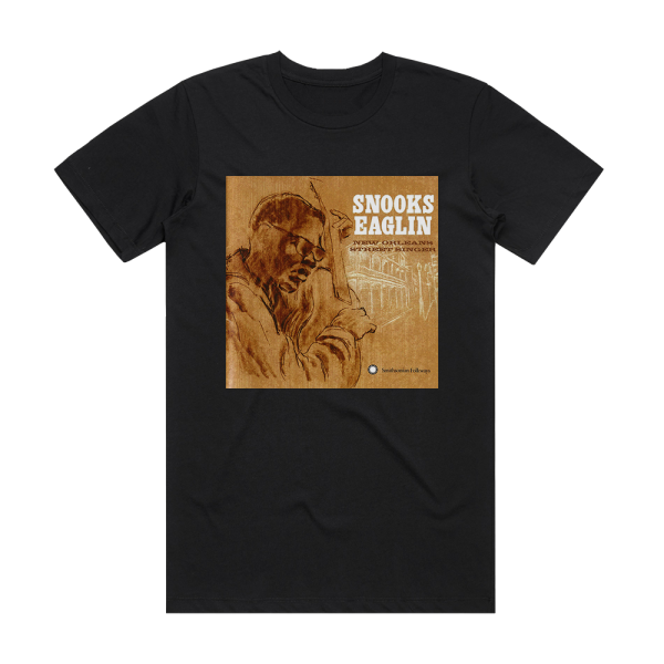 Snooks Eaglin New Orleans Street Singer Album Cover T-Shirt Black