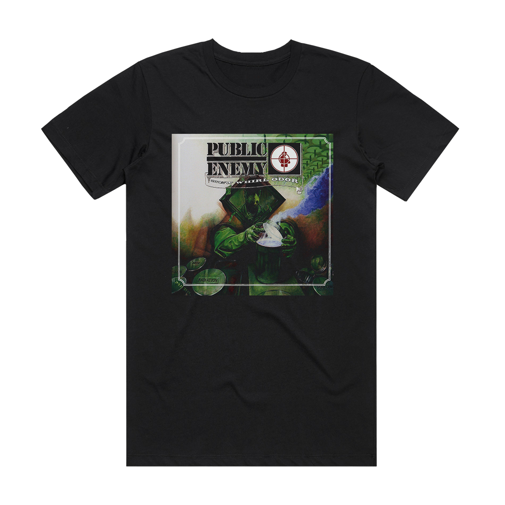 Public Enemy New Whirl Odor Album Cover T-Shirt Black – ALBUM COVER T ...