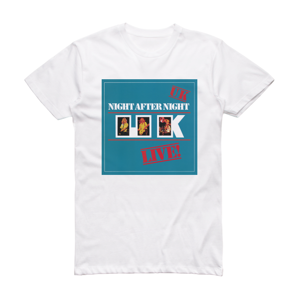 U K Night After Night Album Cover T-Shirt White