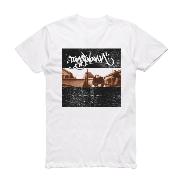 Tungtvann Nord Og Ned Album Cover T-Shirt White