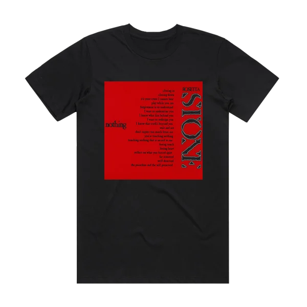 Rosetta Stone Nothing Album Cover T-Shirt Black