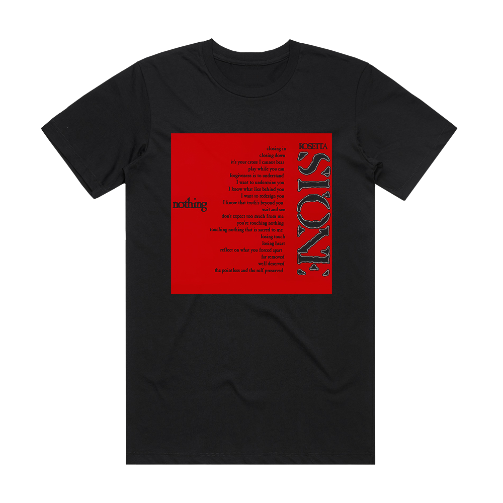 Rosetta Stone Nothing Album Cover T-Shirt Black