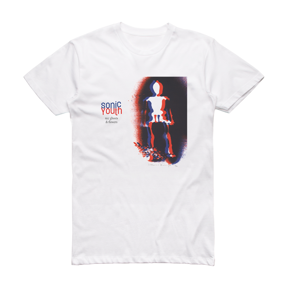 Sonic Youth Nyc Ghosts Flowers Album Cover T-Shirt White