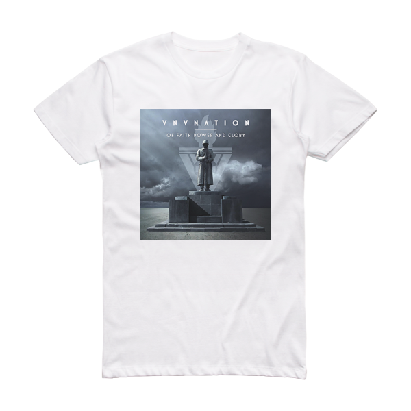 VNV Nation Of Faith Power And Glory Album Cover T-Shirt White