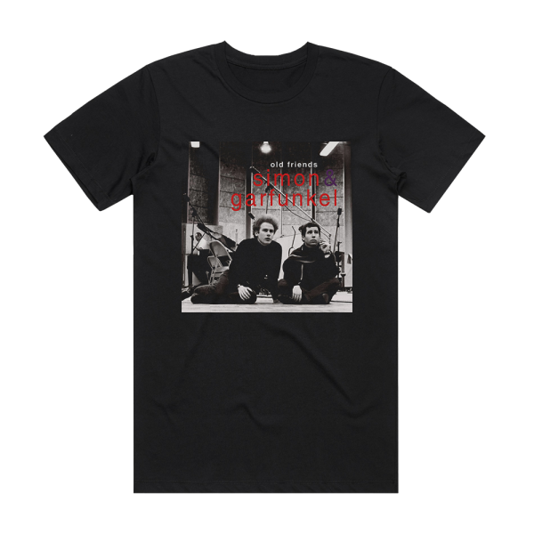 Simon and Garfunkel Old Friends 1 Album Cover T-Shirt Black