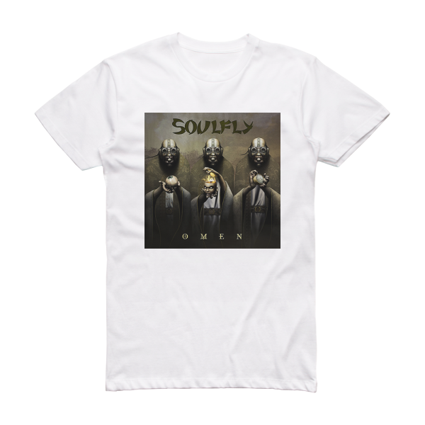 Soulfly Omen Album Cover T-Shirt White