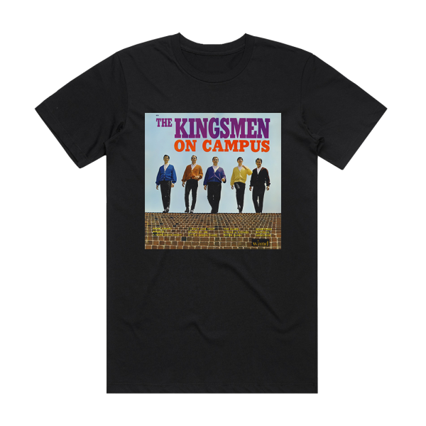 The Kingsmen On Campus Album Cover T-Shirt Black