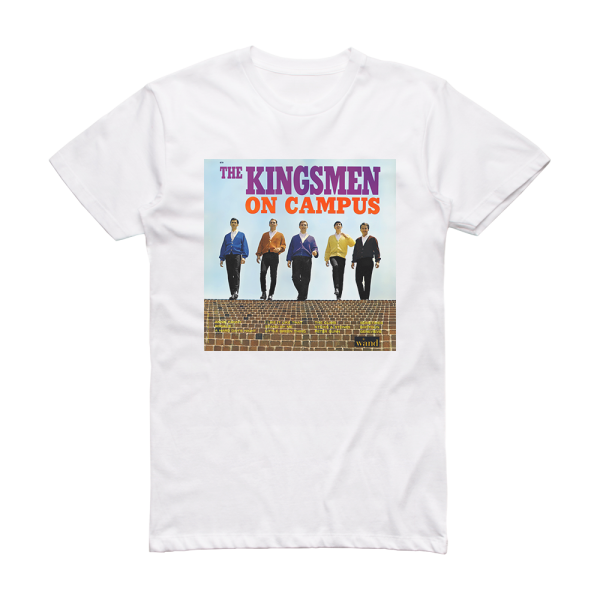 The Kingsmen On Campus Album Cover T-Shirt White