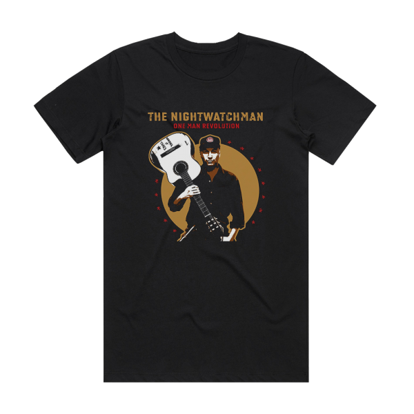 The Nightwatchman One Man Revolution Album Cover T-Shirt Black