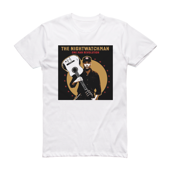 The Nightwatchman One Man Revolution Album Cover T-Shirt White