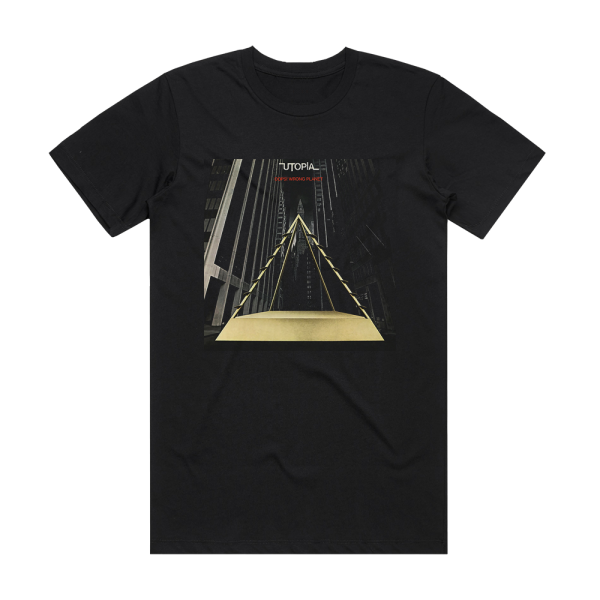 Utopia Oops Wrong Planet Album Cover T-Shirt Black