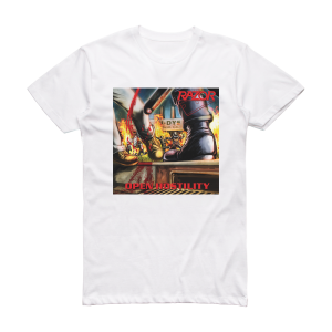 Razor Open Hostility Album Cover T-Shirt White