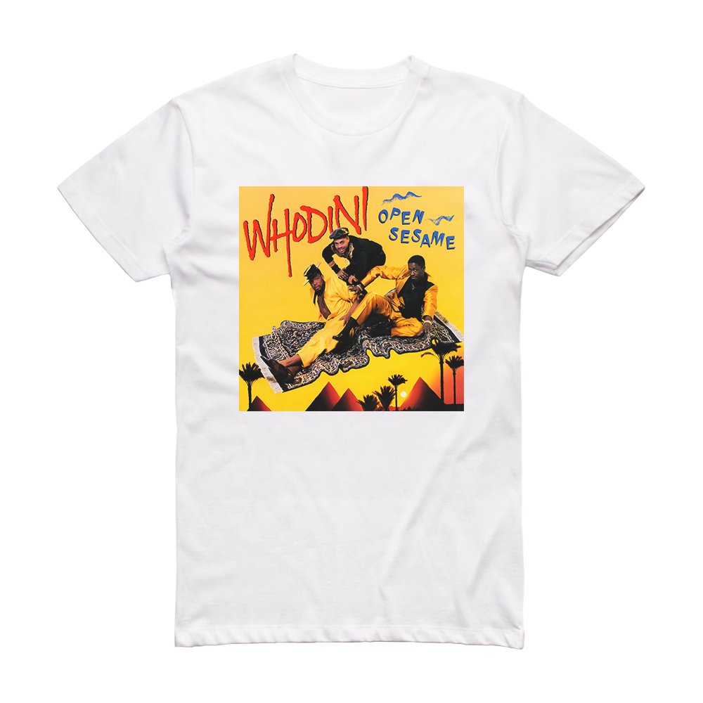 Whodini Open Sesame Album Cover T-Shirt White – ALBUM COVER T-SHIRTS