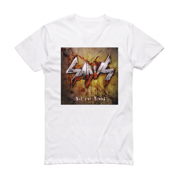 Sadus Out For Blood Album Cover T-Shirt White