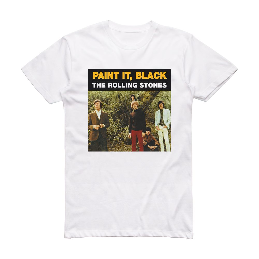 The Rolling Stones Paint It Black 1 Album Cover TShirt White ALBUM