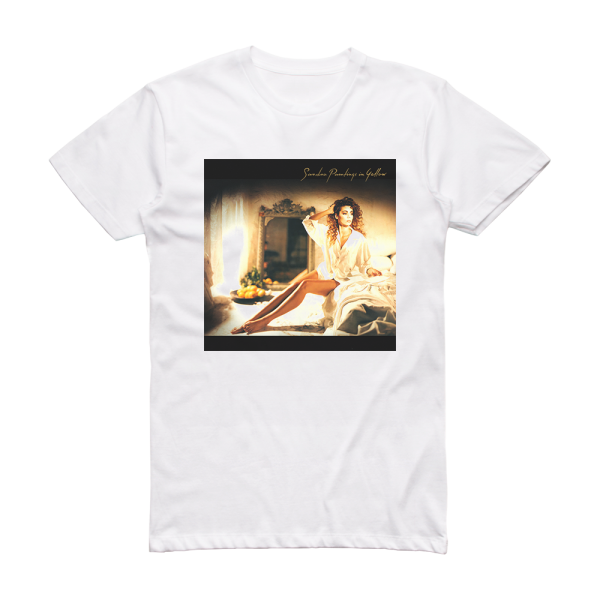 Sandra Paintings In Yellow Album Cover T-Shirt White