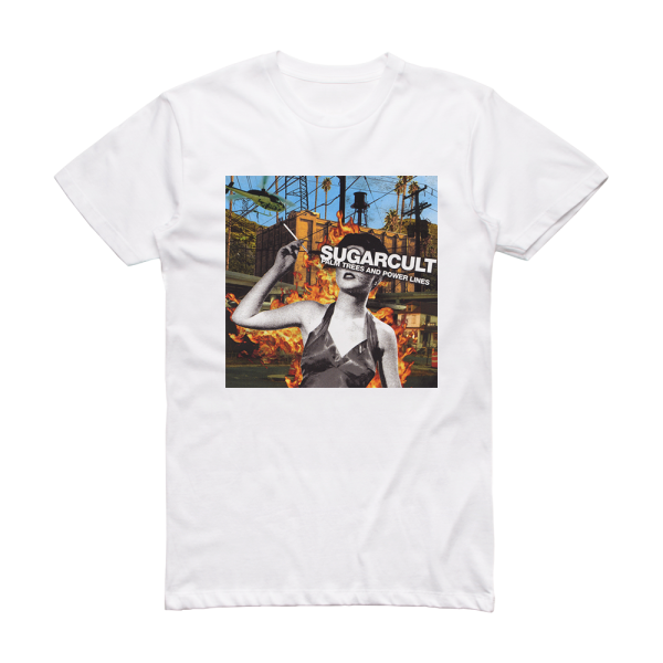 Sugarcult Palm Trees And Power Lines Album Cover T-Shirt White