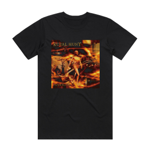 Royal Hunt Paper Blood Album Cover T-Shirt Black