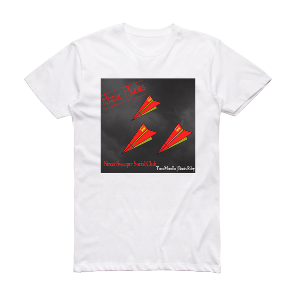 Street Sweeper Social Club Paper Planes Album Cover T-Shirt White