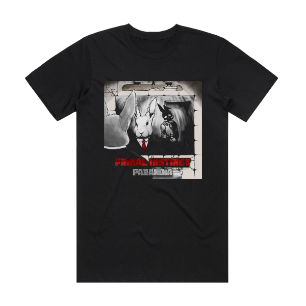 Primal instinct Paranoia Album Cover T-Shirt Black
