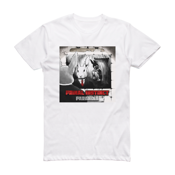 Primal instinct Paranoia Album Cover T-Shirt White