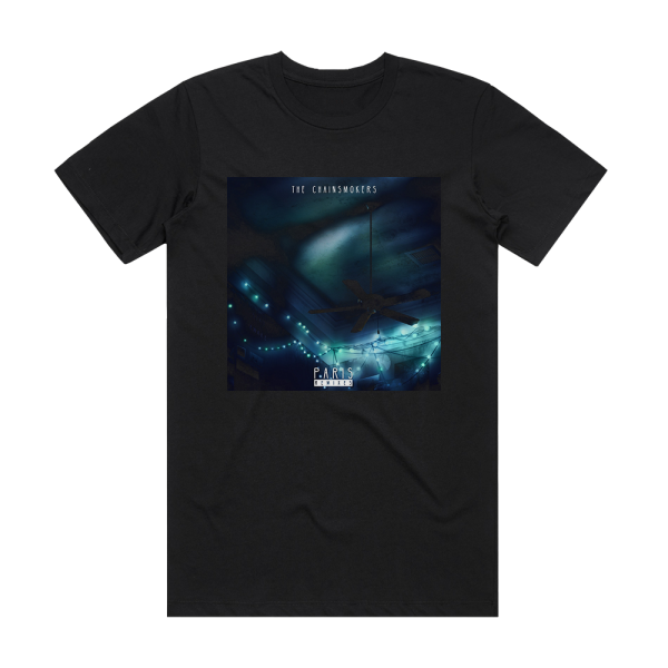 The Chainsmokers Paris Remixes Album Cover T-Shirt Black