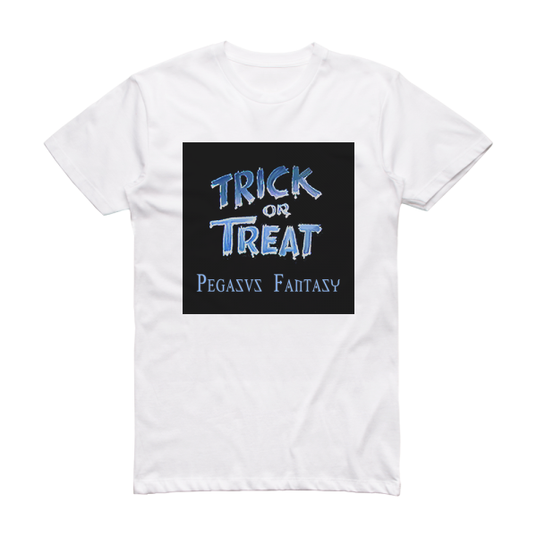 Trick or Treat Pegasus Fantasy Album Cover T-Shirt White