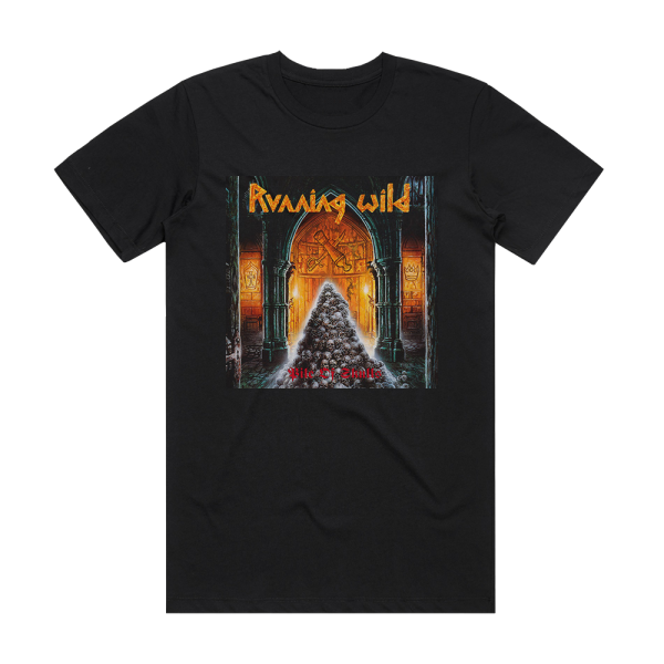 Running Wild Pile Of Skulls Album Cover T-Shirt Black