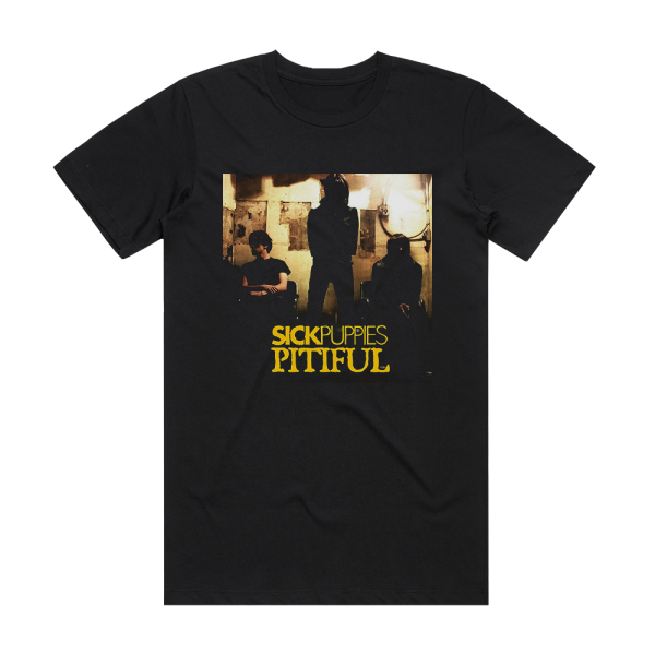 Sick Puppies Pitiful Radio Edit Album Cover T-Shirt Black