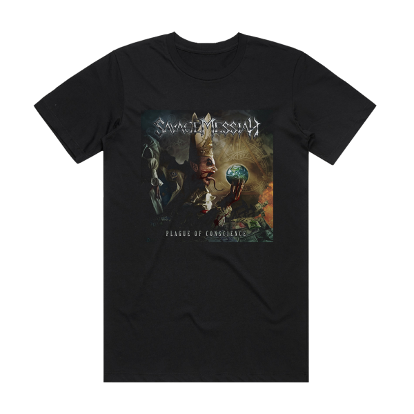 Savage Messiah Plague Of Conscience Album Cover T-Shirt Black