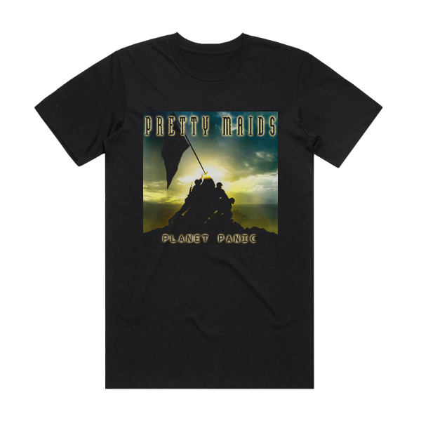 Pretty Maids Planet Panic Album Cover T-Shirt Black