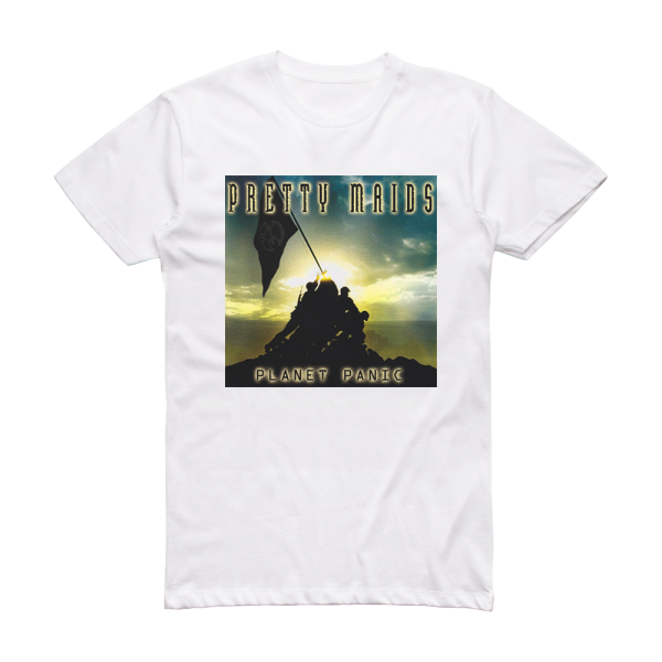 Pretty Maids Planet Panic Album Cover T-Shirt White