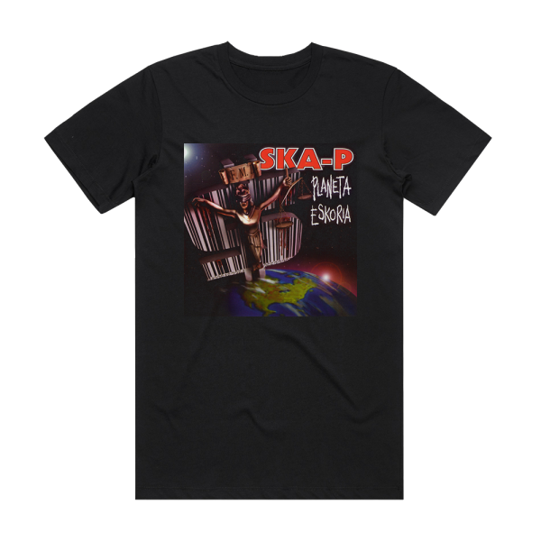 Ska-P Planeta Eskoria 1 Album Cover T-Shirt Black