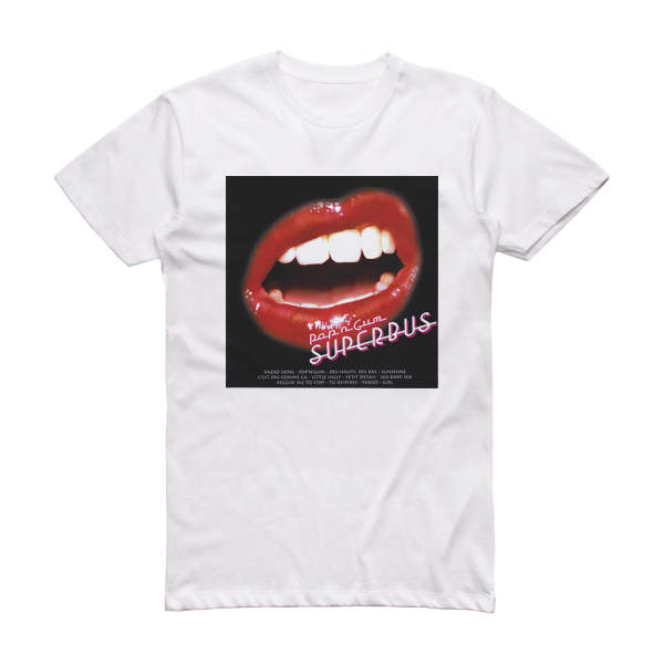Superbus Popngum Album Cover T-Shirt White