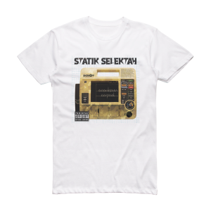 Statik Selektah Population Control Album Cover T-Shirt White