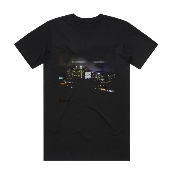 The Twilight Singers Powder Burns Album Cover T-Shirt Black