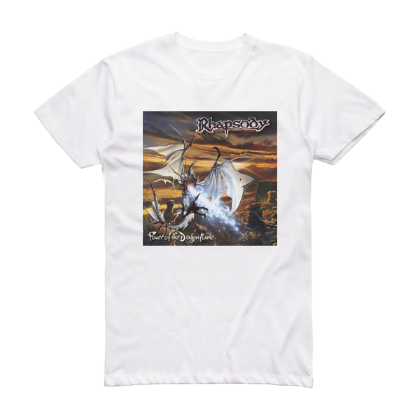 Rhapsody of Fire Power Of The Dragonflame Album Cover T-Shirt White