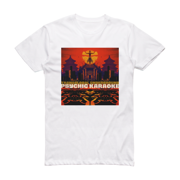 Transglobal Underground Psychic Karaoke Album Cover T-Shirt White