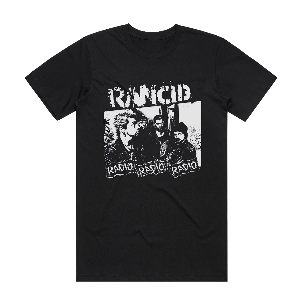Instalación Prestador Fantástico Rancid Radio Radio Radio Album Cover T-Shirt Black – ALBUM COVER T-SHIRTS