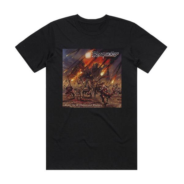 Rhapsody of Fire Rain Of A Thousand Flames Album Cover T-Shirt Black