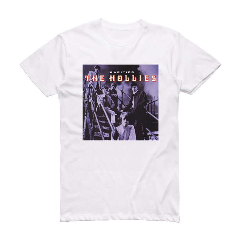 The Hollies Rarities Album Cover T-Shirt White – ALBUM COVER T-SHIRTS