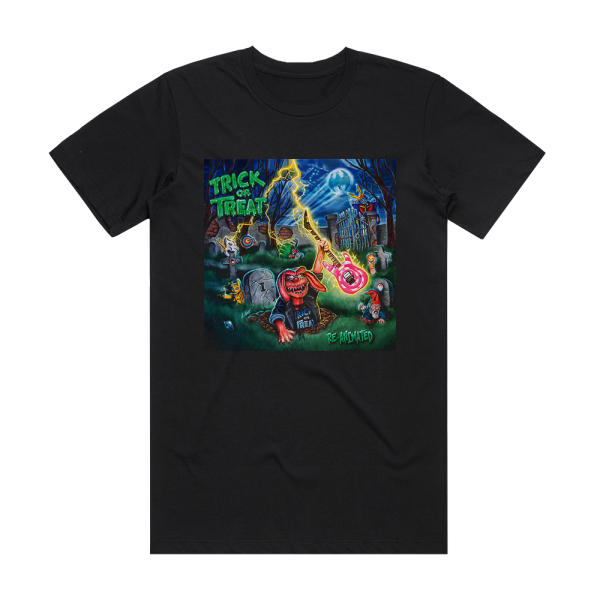 Trick or Treat Re Animated Album Cover T-Shirt Black