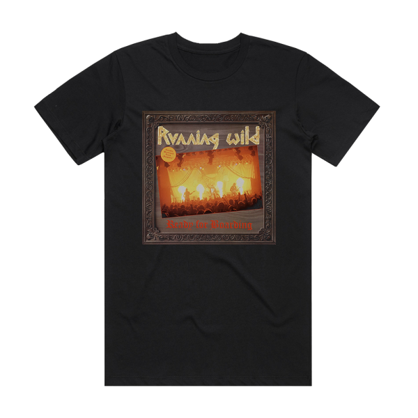 Running Wild Ready For Boarding Album Cover T-Shirt Black