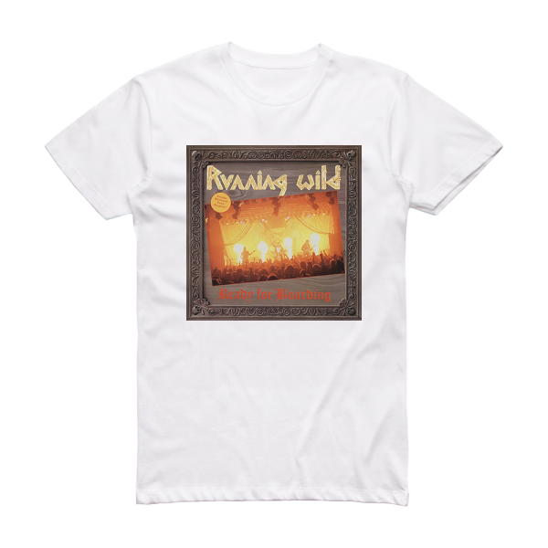 Running Wild Ready For Boarding Album Cover T-Shirt White