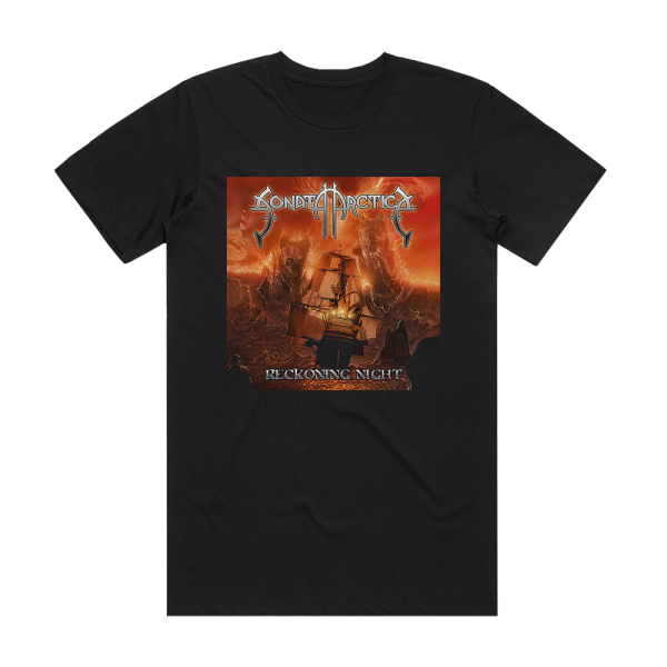 Sonata Arctica Reckoning Night Album Cover T-Shirt Black
